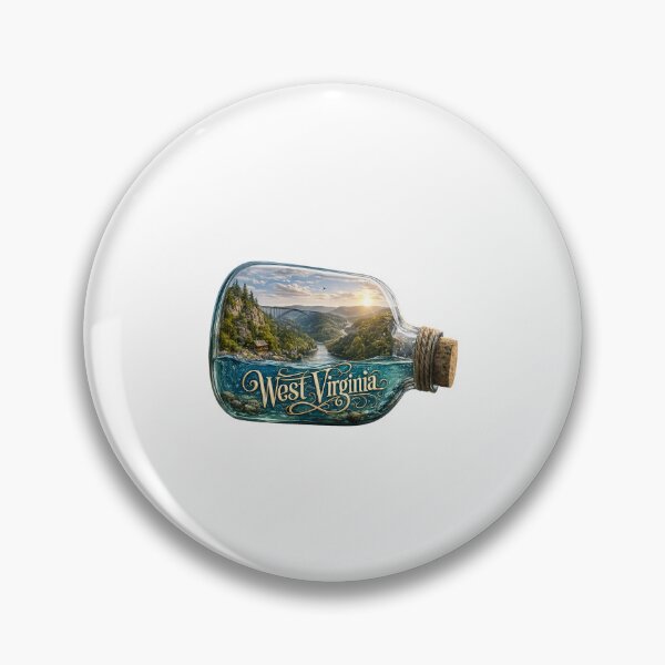 Item preview, West Virginia Landscape in a Bottle – Appalachian Mountains Nature Art Design designed and sold by Fabrifrank.
