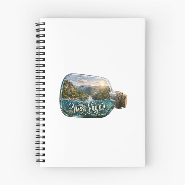 Item preview, West Virginia Landscape in a Bottle – Appalachian Mountains Nature Art Design designed and sold by Fabrifrank.