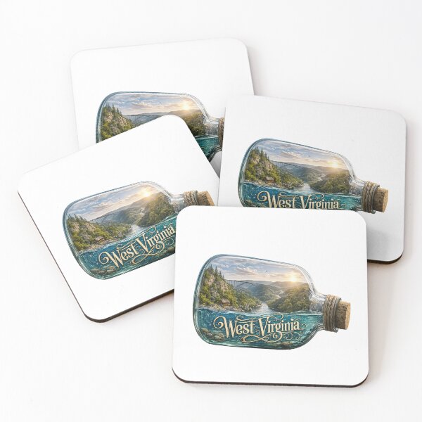 Item preview, West Virginia Landscape in a Bottle – Appalachian Mountains Nature Art Design designed and sold by Fabrifrank.