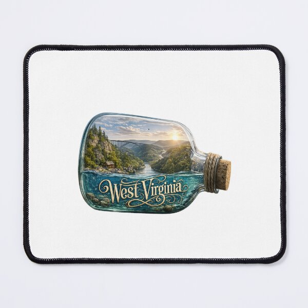 Item preview, West Virginia Landscape in a Bottle – Appalachian Mountains Nature Art Design designed and sold by Fabrifrank.
