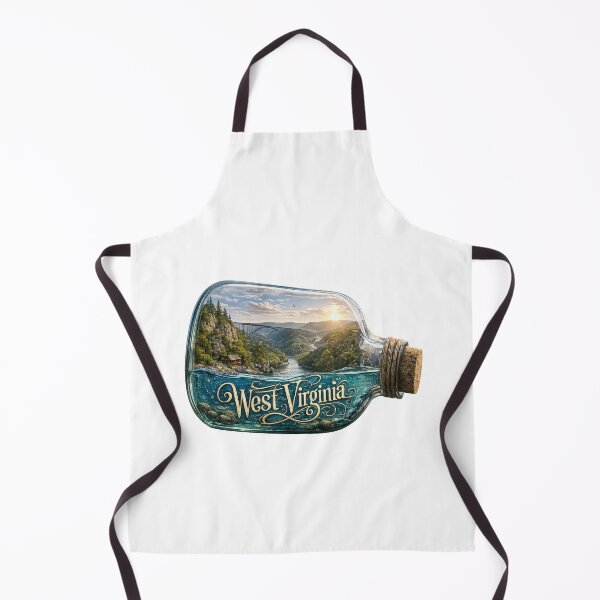 Item preview, West Virginia Landscape in a Bottle – Appalachian Mountains Nature Art Design designed and sold by Fabrifrank.