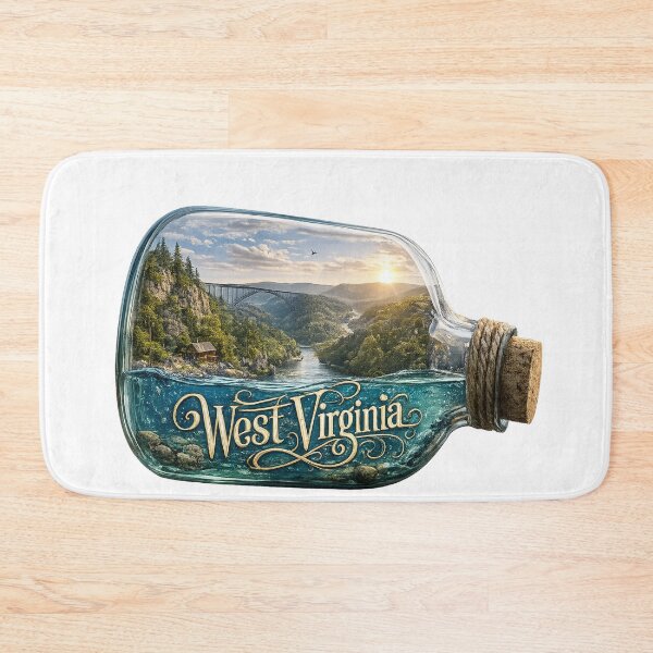 Item preview, West Virginia Landscape in a Bottle – Appalachian Mountains Nature Art Design designed and sold by Fabrifrank.
