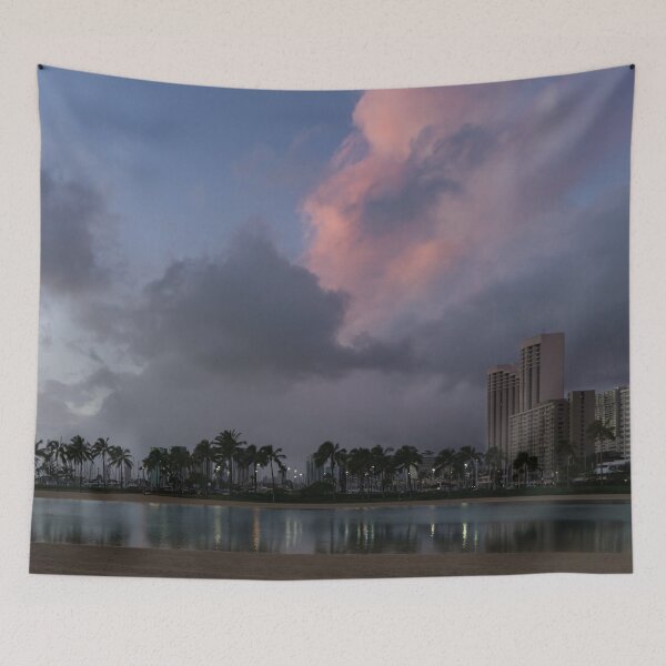 Item preview, Big Sky Hawaii - Duke Kahanamoku Lagoon at Dusk  designed and sold by Georgia Mizuleva.