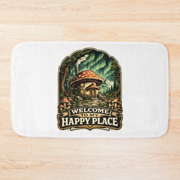 Item preview, Welcome To My Happy Place Mushroom Cottage designed and sold by Mr Lee.