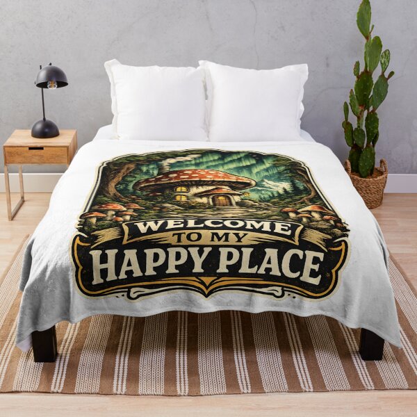 Item preview, Welcome To My Happy Place Mushroom Cottage designed and sold by Mr Lee.