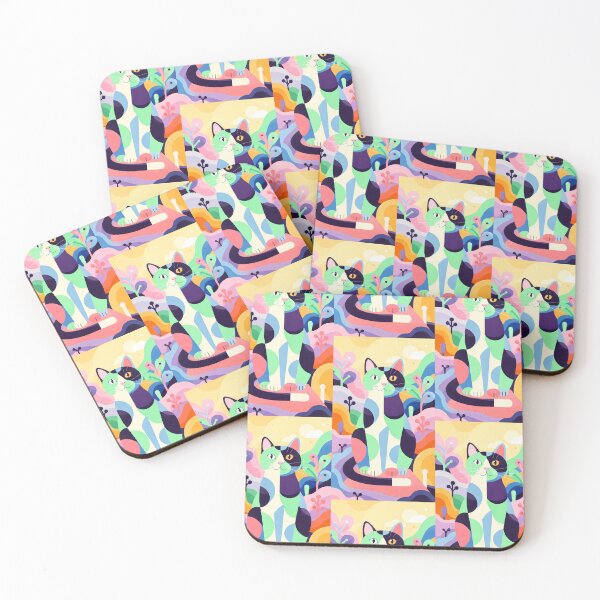 Item preview,  Magic Cat in Pastel Geometric Forest designed and sold by Idealforme.