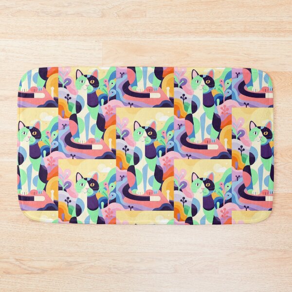 Item preview,  Magic Cat in Pastel Geometric Forest designed and sold by Idealforme.
