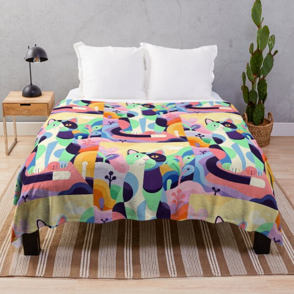 Item preview, Magic Cat in Pastel Geometric Forest designed and sold by Idealforme.