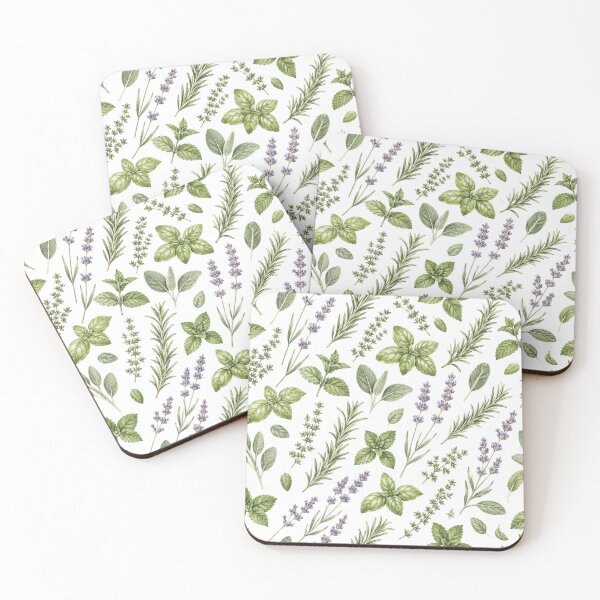 Item preview, Kitchen Herb Garden Watercolor Cozy Seamless Pattern designed and sold by Inkworksbyshery.