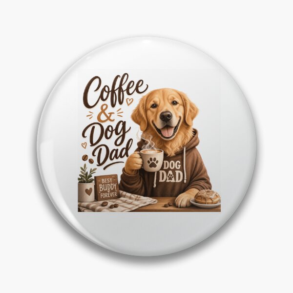 Item preview, Cozy Coffee Golden Retriever Dog Dad Morning Kawaii T-Shirt designed and sold by Ashley critters.