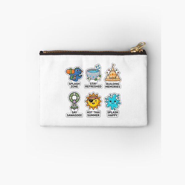 Item preview, Kawaii Songkran Festival Sticker Pack - Cute Water Gun & Thai Puns designed and sold by SimpleP.