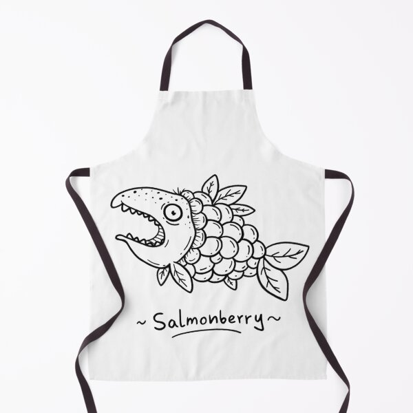 Item preview, Salmonberry Line Art | Funny Fish Berry Pun Minimalist Hand Drawn Illustration designed and sold by Aida Drogan.