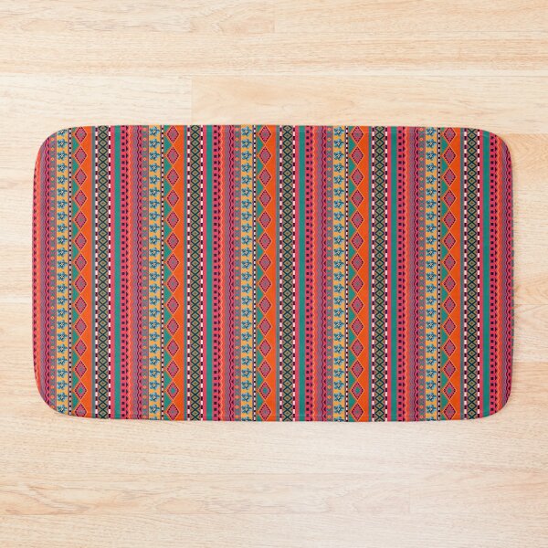Item preview, ethnic flower stripes designed and sold by malungoart.