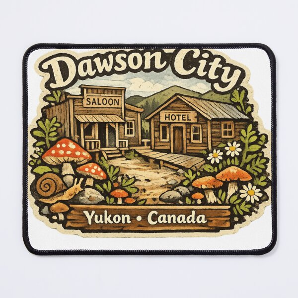 Item preview, Dawson City Yukon Sticker designed and sold by Imaginarium of Chaos falcon88 .