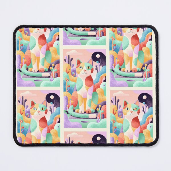 Item preview, Magic Cat in Pastel Geometric Forest designed and sold by Idealforme.