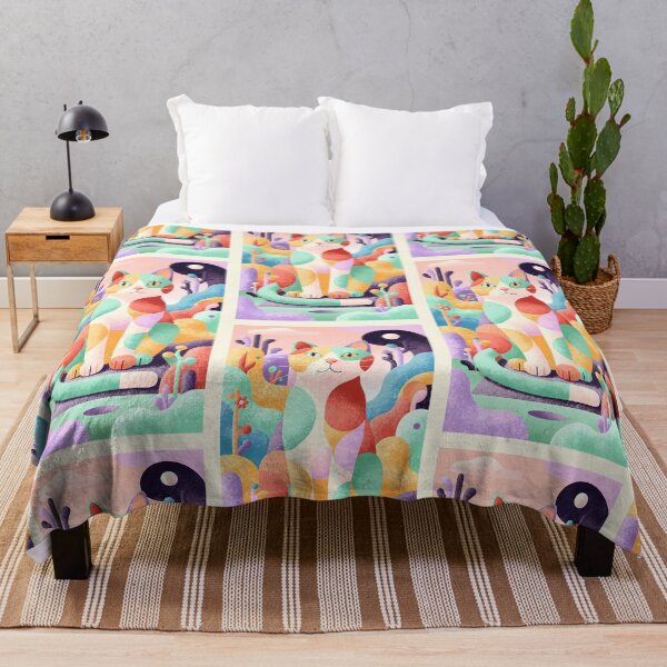 Item preview, Magic Cat in Pastel Geometric Forest designed and sold by Idealforme.