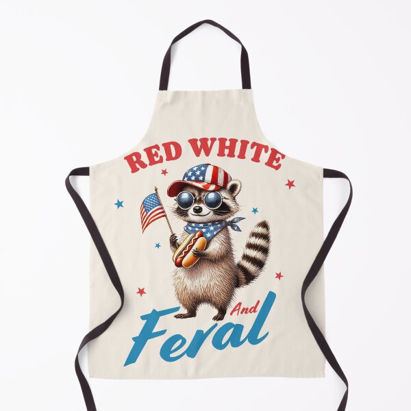 Item preview, Red, White And Feral Funny 4th Of July Raccoon designed and sold by legendaryskins.