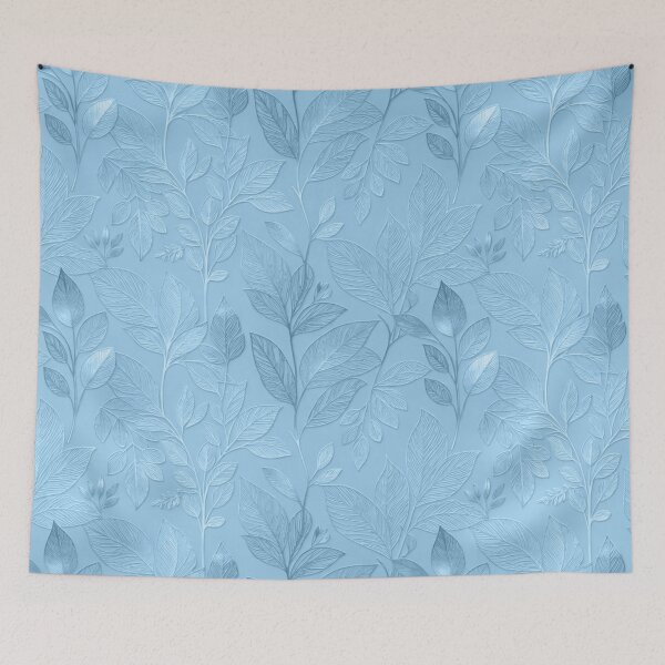 Item preview, Soft Sky Blue Floral Texture Tile designed and sold by IntelliMindDesigns.