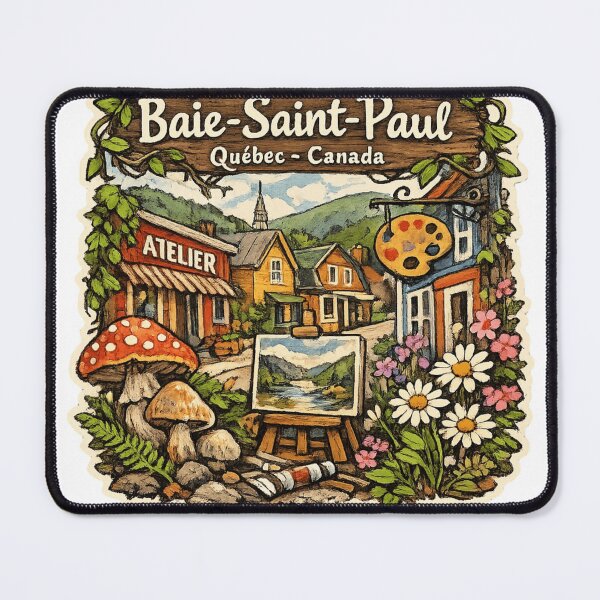 Item preview, Baie Saint Paul Canada Sticker designed and sold by Imaginarium of Chaos falcon88 .