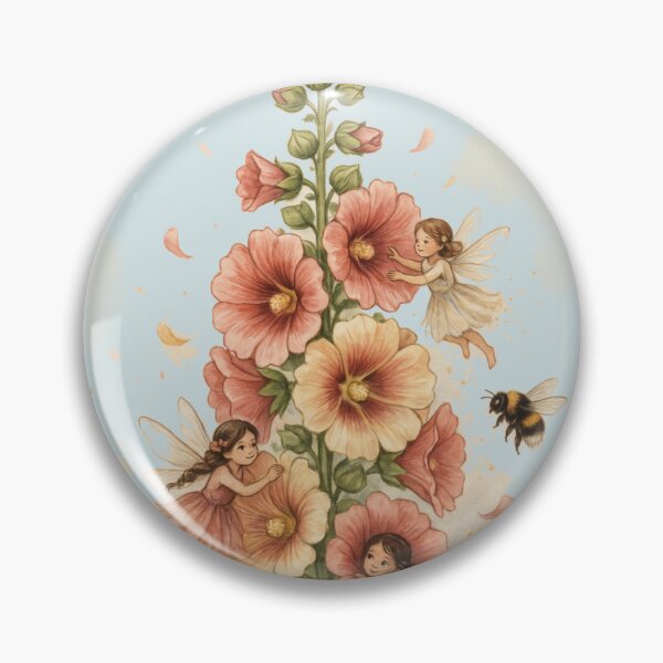 Item preview, Hollyhock faeries designed and sold by Faerieglen.