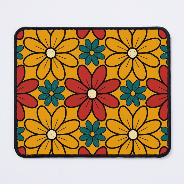 Item preview, Green, Red and Yellow Vintage Flowers Design 9B designed and sold by StefanStudioArt.