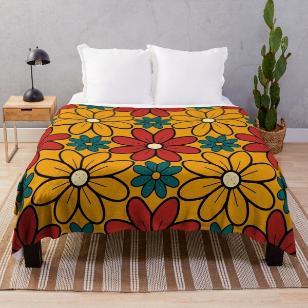 Item preview, Green, Red and Yellow Vintage Flowers Design 9B designed and sold by StefanStudioArt.