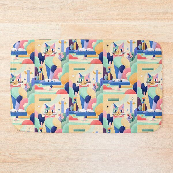 Item preview, Magic Cat in Pastel Geometric Forest designed and sold by Idealforme.