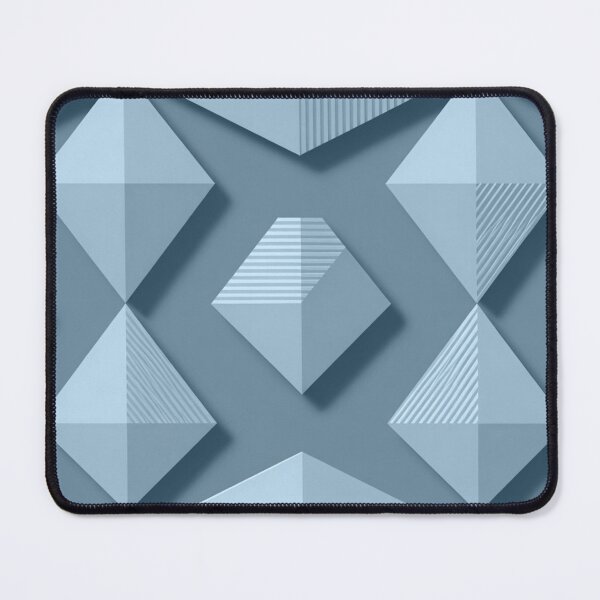 Item preview, Low-Poly Blue Gray Geometric Tile designed and sold by IntelliMindDesigns.