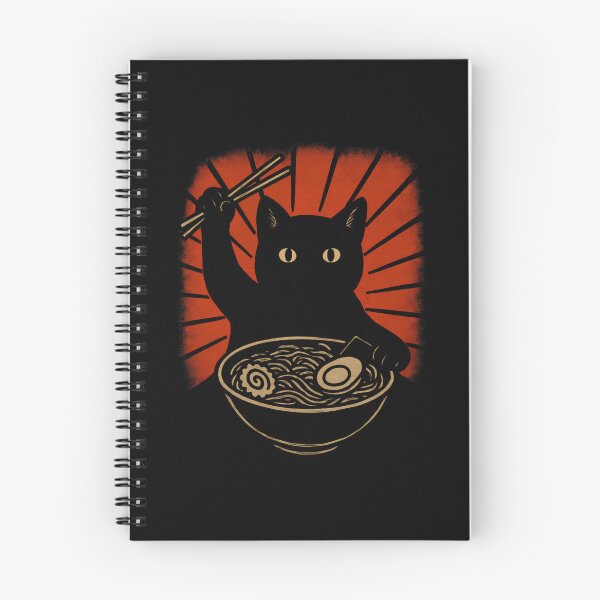 Item preview, Japanese Ramen Black Cat designed and sold by DemureArtsy.