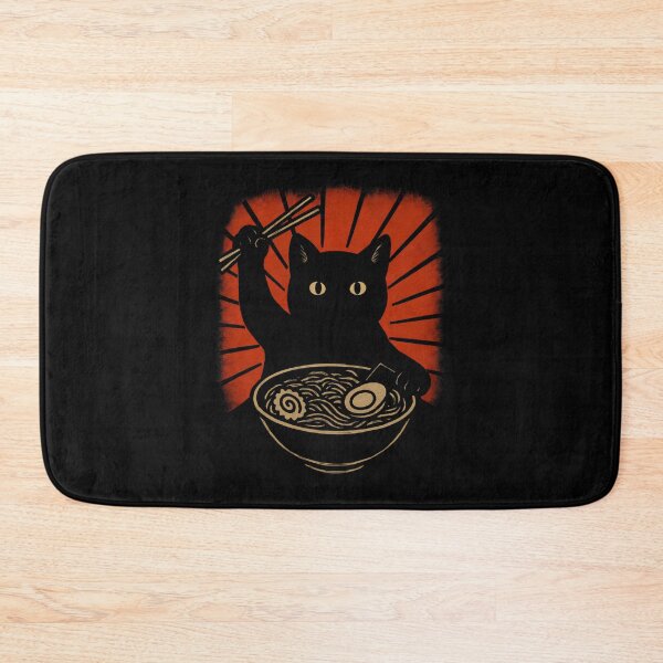 Item preview, Japanese Ramen Black Cat designed and sold by DemureArtsy.