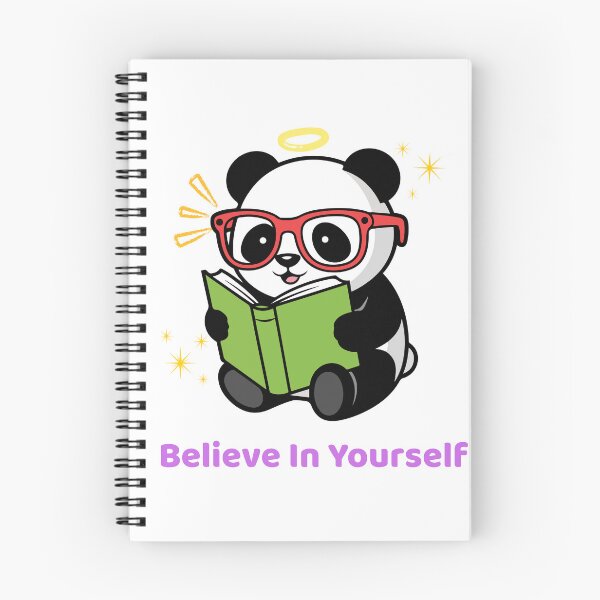 Item preview, Believe In Yourself Cute Panda Motivational Sticker designed and sold by Kick-ArtWorks.