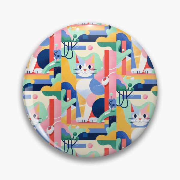 Item preview, Magic Cat in Pastel Geometric Forest designed and sold by Idealforme.