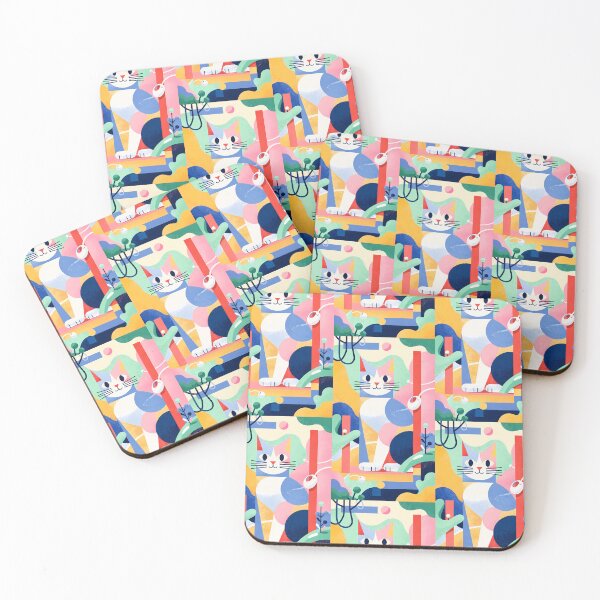 Item preview, Magic Cat in Pastel Geometric Forest designed and sold by Idealforme.