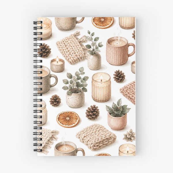 Item preview, Hygge Winter Candle Cozy Watercolor Seamless Pattern designed and sold by Inkworksbyshery.