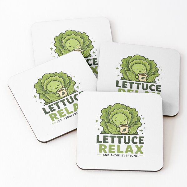 Item preview, Lettuce Relax - Funny Introvert Vegetable Design designed and sold by BlackSector77.