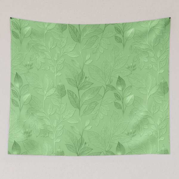 Item preview, Light Mint Green Floral Pattern Tile designed and sold by IntelliMindDesigns.