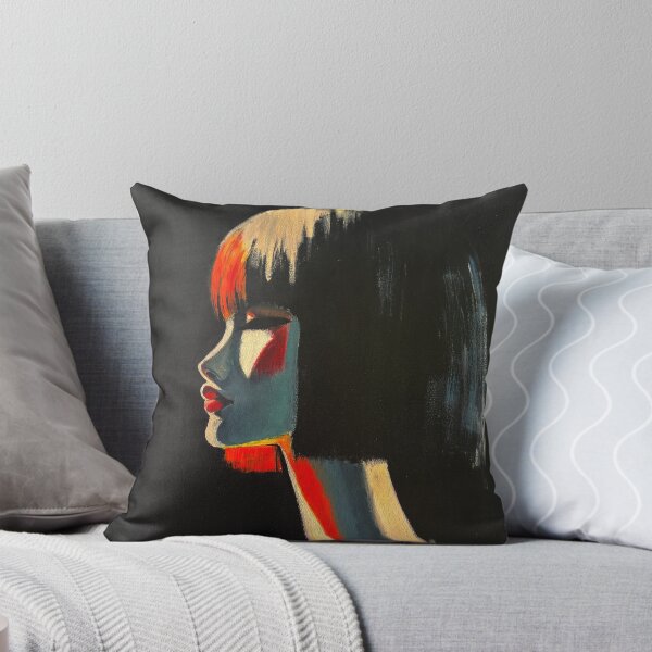 Item preview, Female Profile Portrait in Bold Colors, Oil Painting designed and sold by DeluluArtes.
