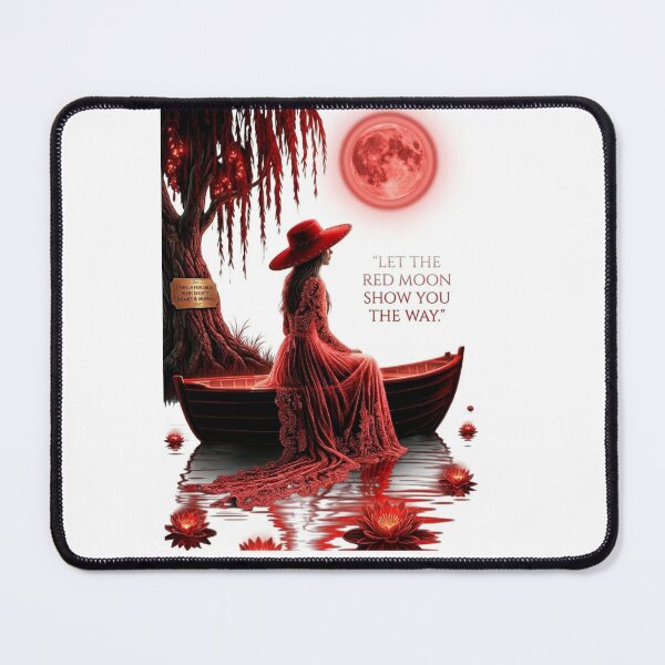 Item preview, Red Moon Boat Reflection Journey designed and sold by Sovereign Supply Co..