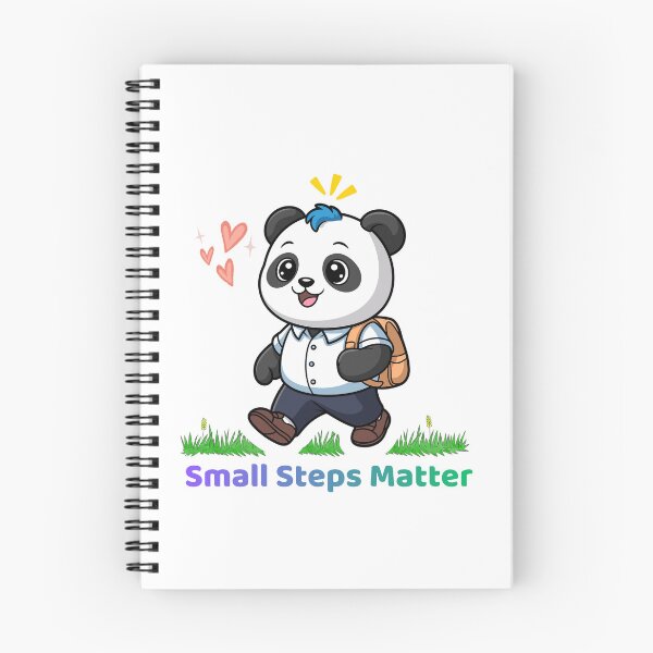 Item preview, Small Steps Matter Cute Panda Motivational Sticker designed and sold by Kick-ArtWorks.