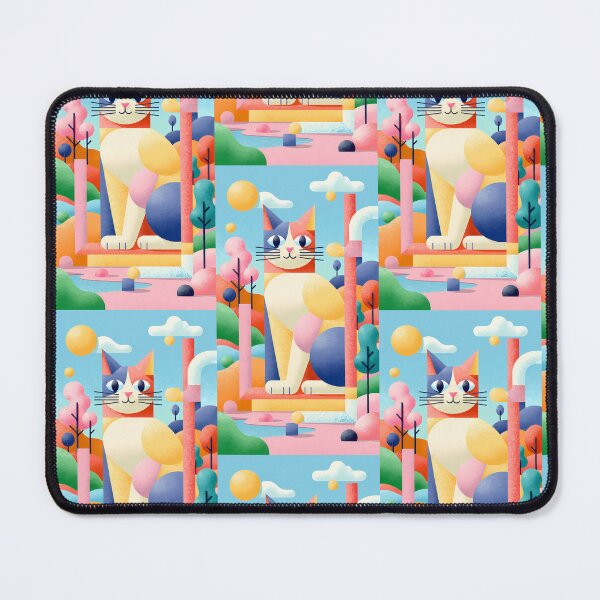 Item preview, Magic Cat in Pastel Geometric Forest designed and sold by Idealforme.