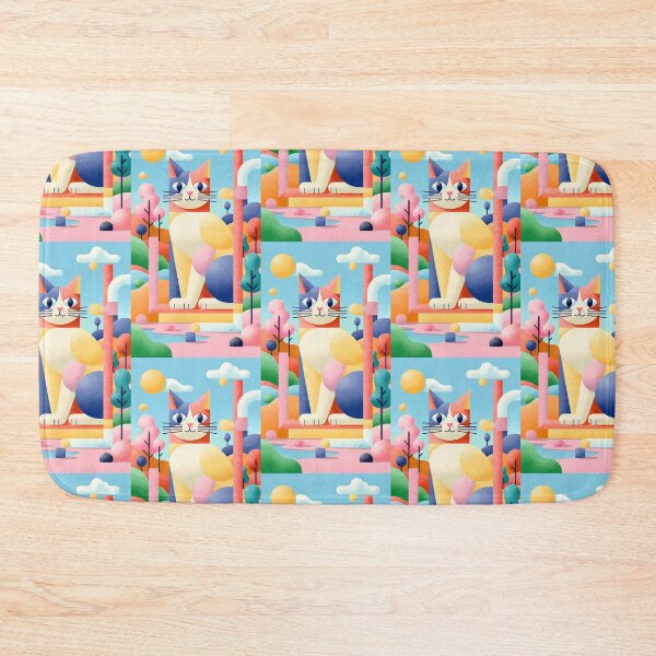 Item preview, Magic Cat in Pastel Geometric Forest designed and sold by Idealforme.