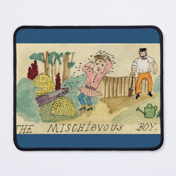 Item preview, Mischievous Boy tips over beehive in Victorian parable designed and sold by TerryKerrImages.