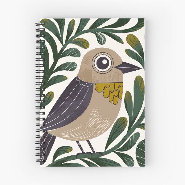 Item preview, Mid Century Modern Scandi Birb - Folk Art Bird Illustration | Filora Atelier  designed and sold by Filora Atelier | Bird Art.