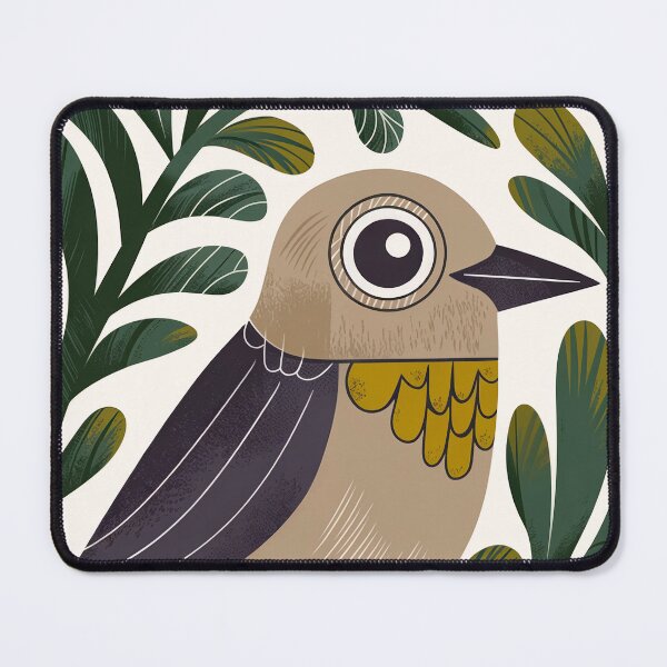 Item preview, Mid Century Modern Scandi Birb - Folk Art Bird Illustration | Filora Atelier designed and sold by Filora Atelier | Bird Art.