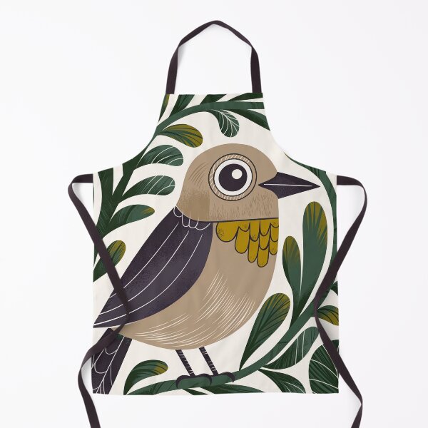 Item preview, Mid Century Modern Scandi Birb - Folk Art Bird Illustration | Filora Atelier  designed and sold by Filora Atelier | Bird Art.