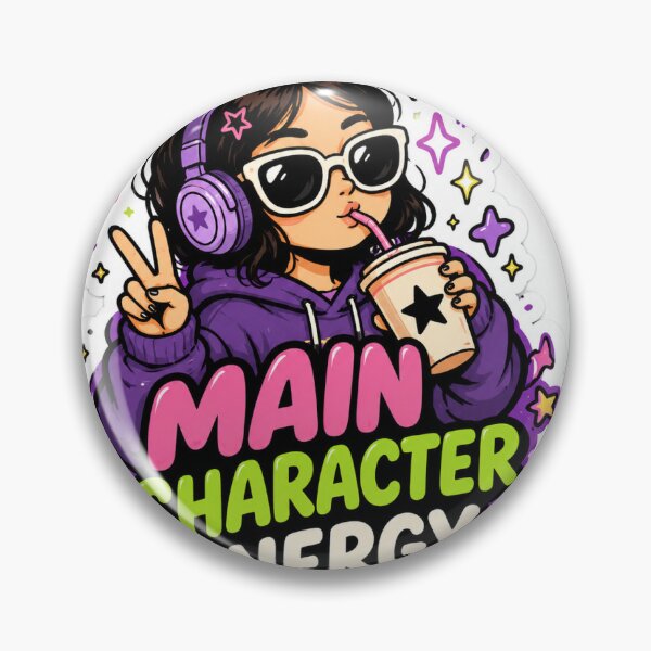Item preview, Main Character Energy Cute Coffee Girl Sticker designed and sold by Dropza.