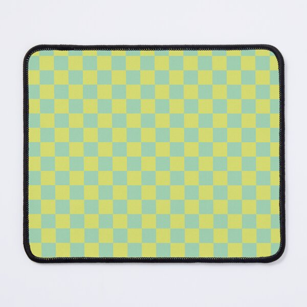 Item preview, Turquoise green & yellow-green checkered designed and sold by Mint + Midnight.