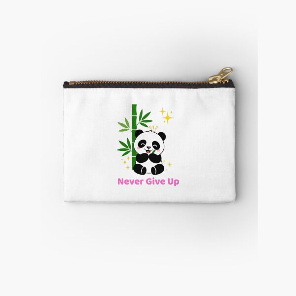 Item preview, Never Give Up Cute Panda Motivational Sticker designed and sold by Kick-ArtWorks.