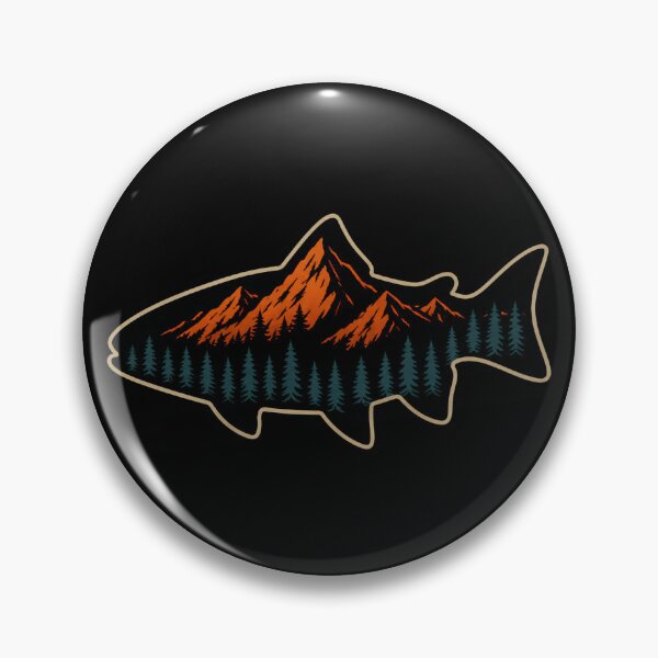 Item preview, Mountain Fish Fishing Nature Lover designed and sold by DemureArtsy.