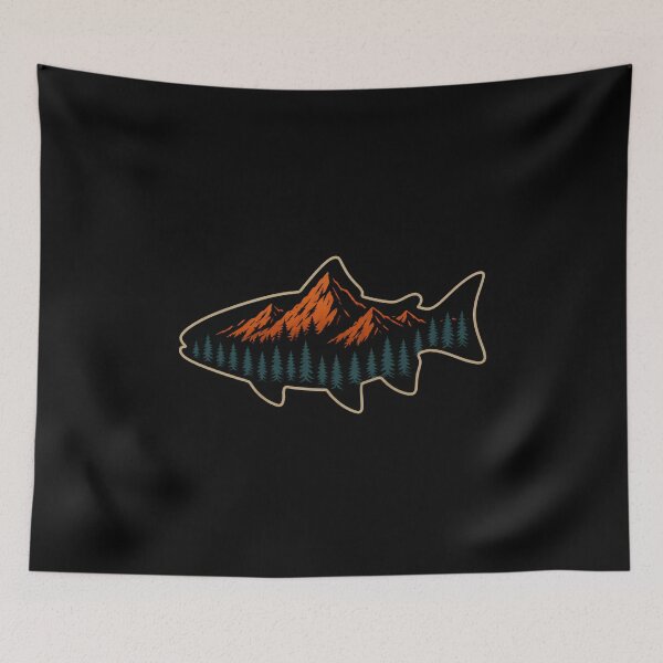 Item preview, Mountain Fish Fishing Nature Lover designed and sold by DemureArtsy.